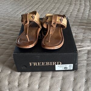 Freebird Tan Leather Sandals